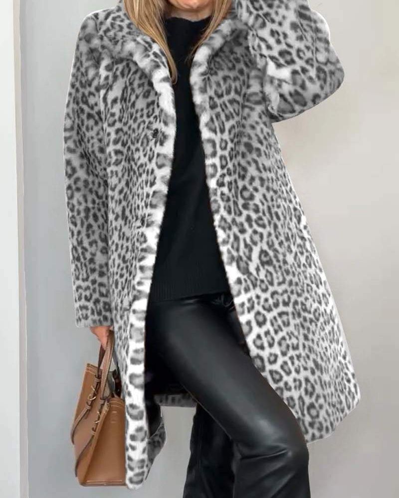 Averly | Soft Long Leopard Coat
