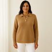 Elara | Soft Knit Polo Sweater