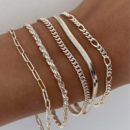 Aurielle | Gold & Silver Bracelet Set