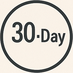 30-Day money back guarantee
